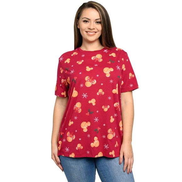 New Women's Plus Size Minnie Mouse Christmas T-Shirt Red Disney (Size 5X Only) - Picture 1 of 7